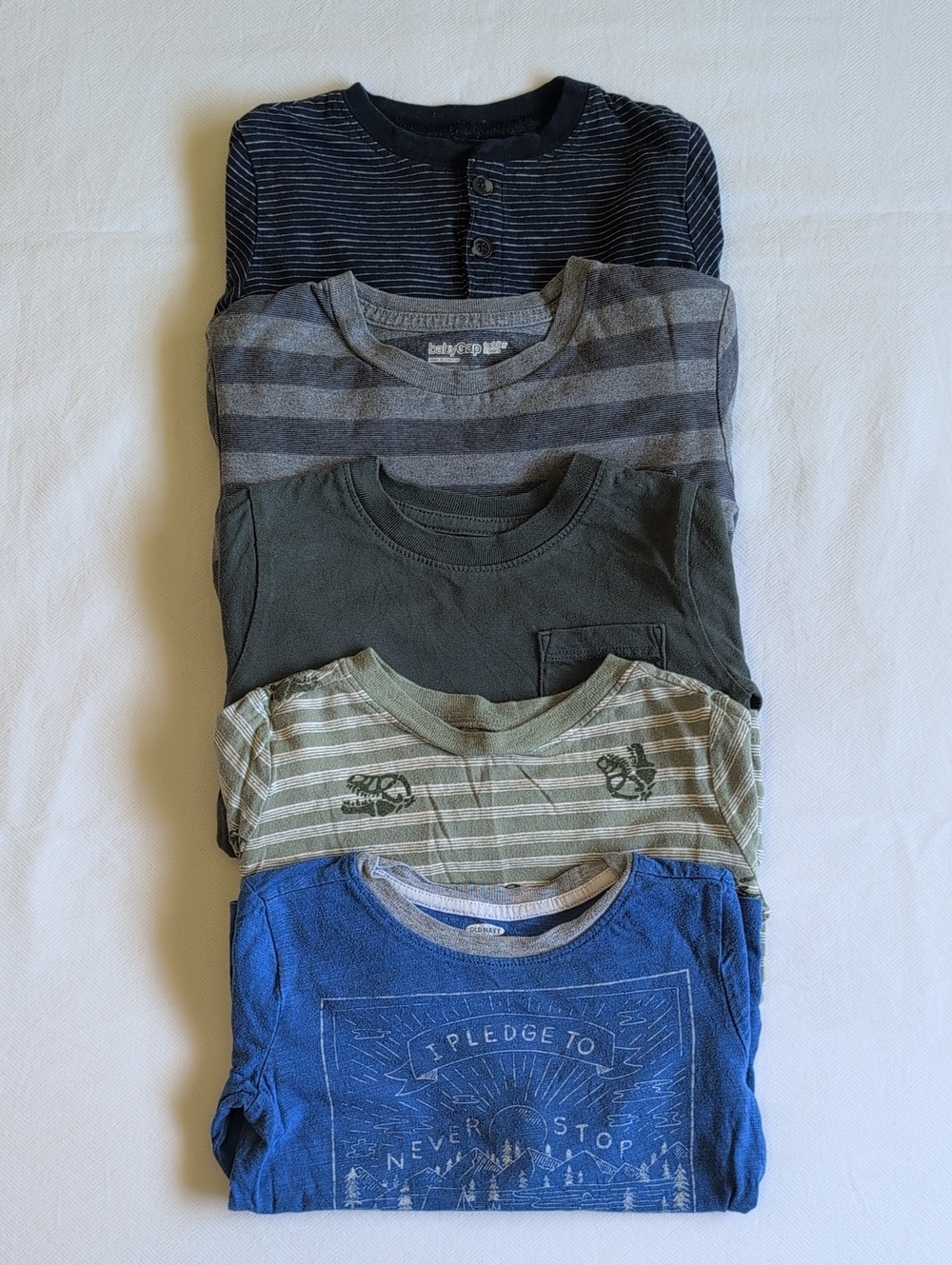 Boys Long Sleeve Shirt Bundle 5-Pack Lot Size 2T Baby Gap Old Navy H&M Cotton
